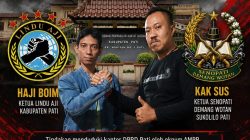 Haji Boim Ketua Lindu Aji Kabupaten Pati Dan Kak Sus Ketua Senopati Demang Wotan Sukolilo Pati Mengecam Keras Perbuatan AMPB Yang Menduduki Kantor DPRD Pati.